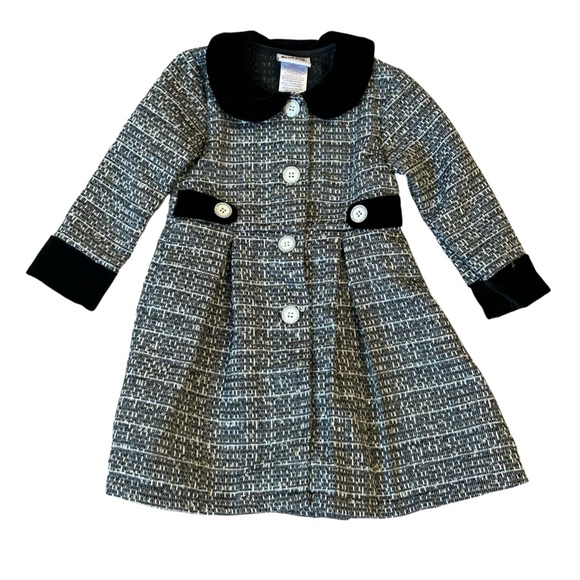 Blueberi Boulevard Other - Blueberi Boulevard Black and White Pea Coat